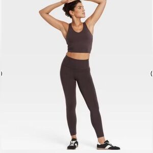 Brown high-waisted Target leggings #activewear #workout